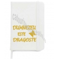 Notebook A6 alb, Dumnezeu este dragoste